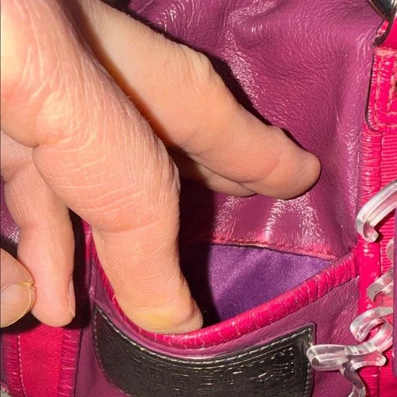 COACH POPPY Pink Leather SHOULDER CROSS BODY Bag AND DUST BAG - Picture 8 of 15